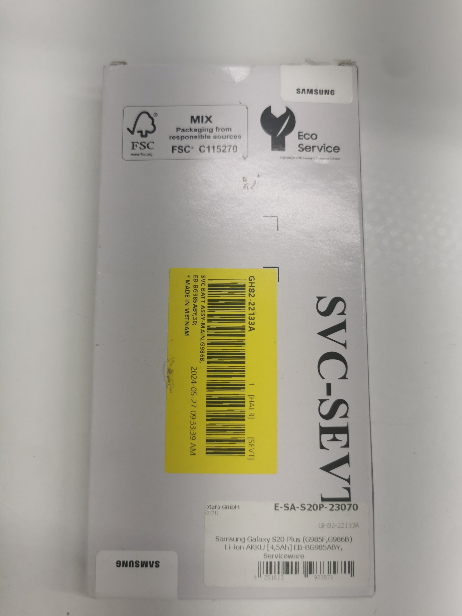 01-17906866466493691620380819219481 Original Samsung Akku Galaxy S20 Plus – EB-BG985ABY – Bild 1