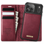 CaseMe C49 Wallet-Hülle in Bordeauxrot Innenansicht – bereinigte Produktansicht